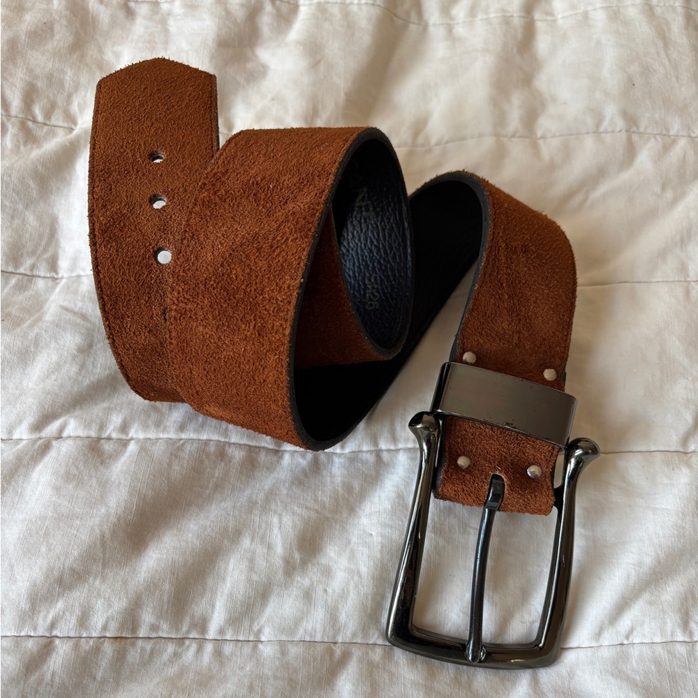 Y2K Wide Leather Belt with Big Buckle - Picture 2 of 5